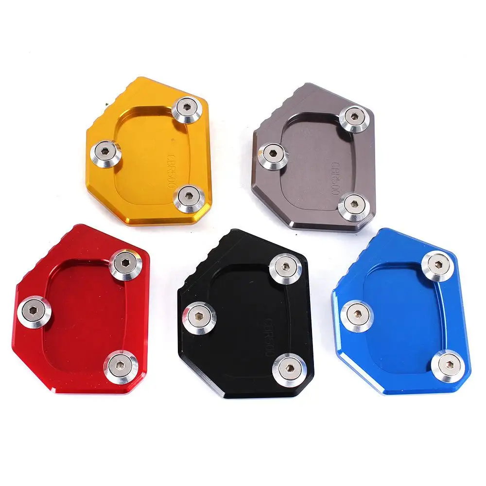 

Motorbike Side Stand Aluminum Motorcycle Kickstand Side Stand Extension Pad Plate Cover Motorbike for Honda CB400 NC700 CB250F
