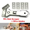 1PC Multifunction Cleaner Hob Scraper Remover with 5pcs Blade for Kichen Cleaning Oven Glass Ceramic Cooker Tools Utility Knife 3
