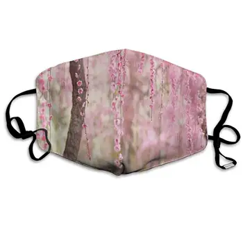 

Beautiful Cherry Blossom Washeable Reusable Mouth Mask Cotton Anti Dust Half Face Mouth Mask for Men Women Dustproof With