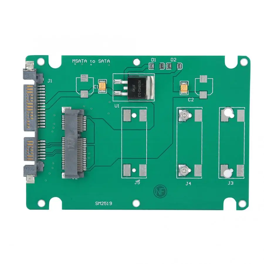 Mini PCI-E/MSATA to SATA 2.5in Adapter Riser Card Hard Drive Disk Enclosure with 7mm Case HDD Enclosure