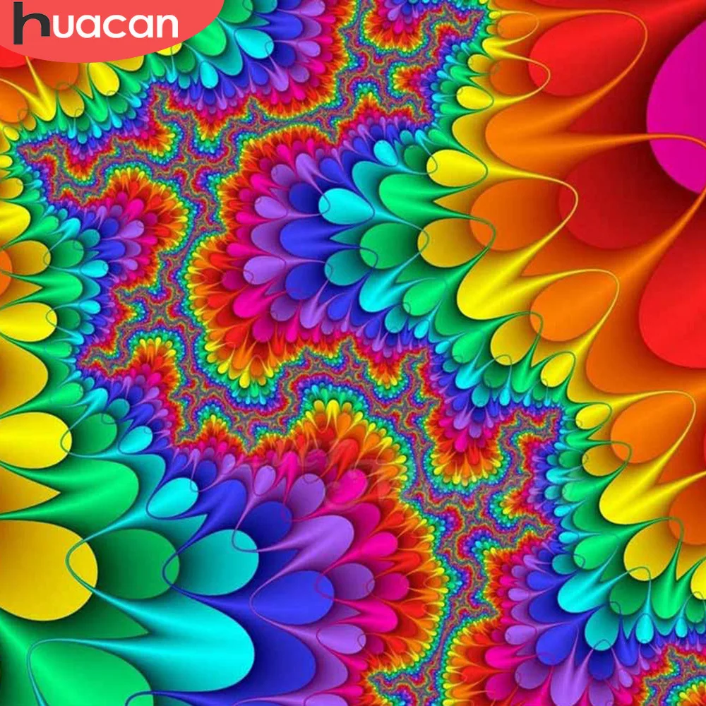 

HUACAN 5D Diamond Painting Full Square Flower Abstract Hobbies And Crafts Diamond Mosaic Embroidery Rhinestone Picture