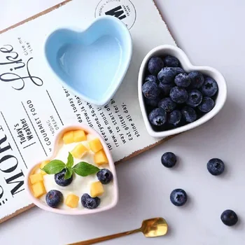 

Ceramic Dessert Bowls Creative Candy Fruit Porridge Bowls High Temperature Resistance Baking Mould Household Kitchen Supplies