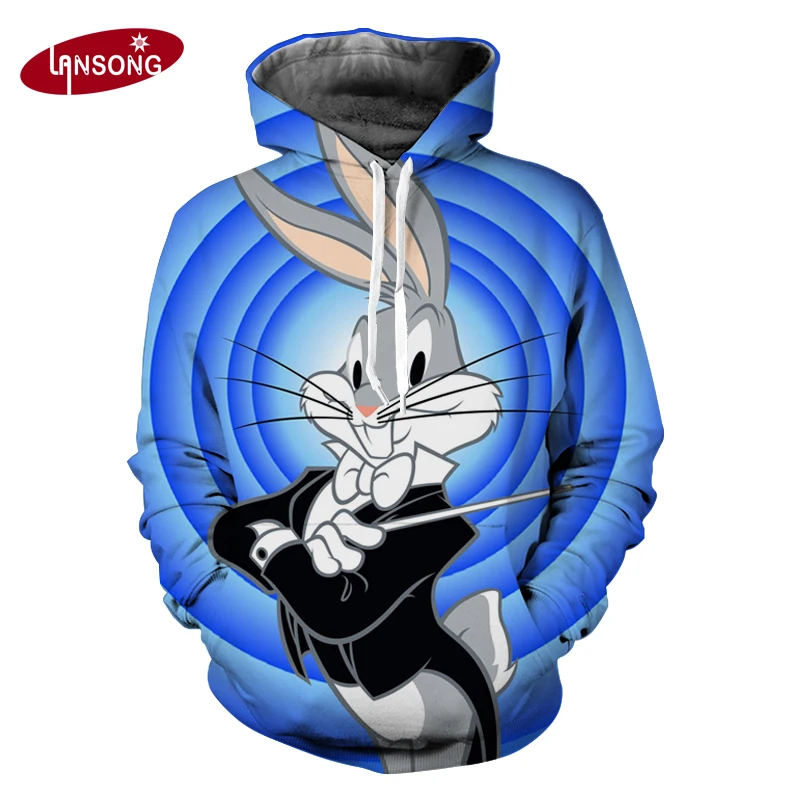 Толстовки с 3d принтом looney-ttes& Аниме, толстовки на молнии, модные мужские/женские забавные толстовки harajuku, уличная одежда в стиле хип-хоп