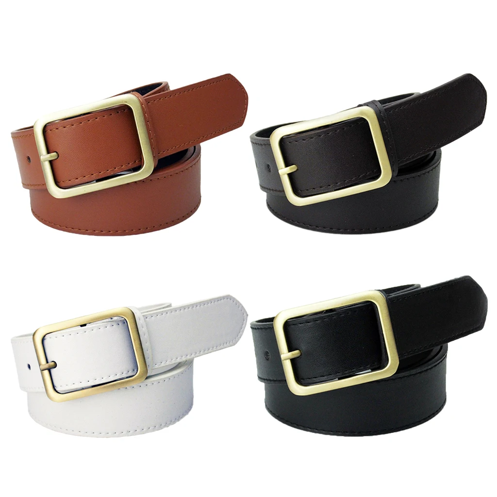 

Retro Unisex PU Leather Metal Pin Buckle Belt Formal Casual Jeans Trouser Belt Waistband Fathers' Day Gift
