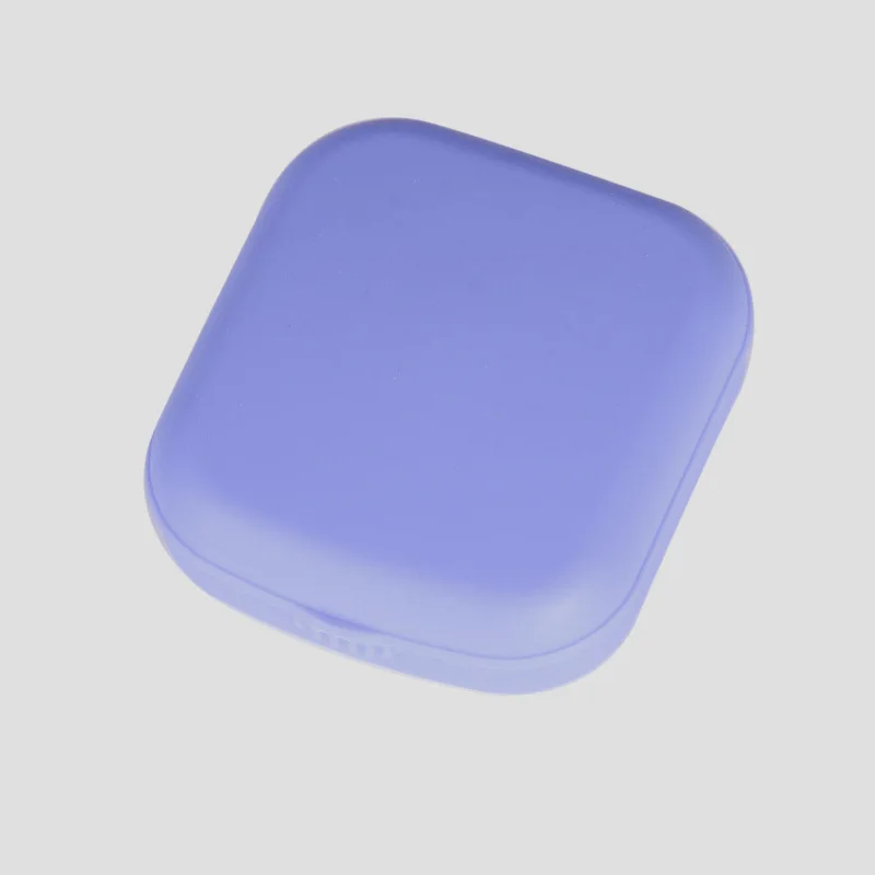 Solid Color Mini Square Contact Lens Case Box Travel Kit Easy Carry Mirror Container