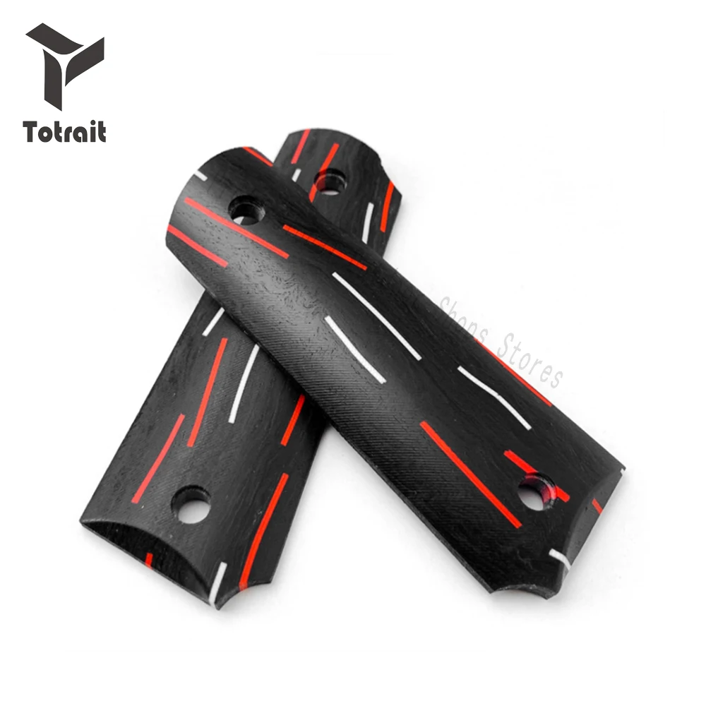TOtrait 1 пара дамасский узор Профессиональный G10 рукоятки патч материал Нескользящие ручки весы плиты заготовки для 1911 моделей