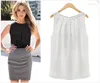 Buen valor Tops y blusas para mujer, blusas blancas y negras sin mangas, blusas para mujer de oficina GjoAarX8
