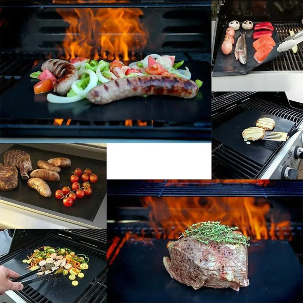 Glass Fiber Non-Stick High Temperature Bbq Barbecue Mat fiberglass Outdoor Barbecue Barbecue Mat Set