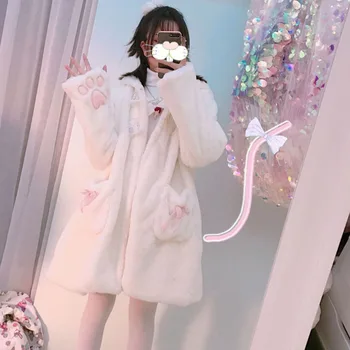 Japanese Lolita Kitty Paw Coat  5