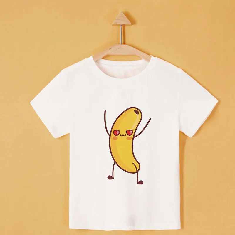 Новинка; Kawaii; футболки для мальчиков с рисунком авокадо, манго, арбуза; рубашка для маленьких детей; футболка с короткими рукавами; милая детская футболка для девочек
