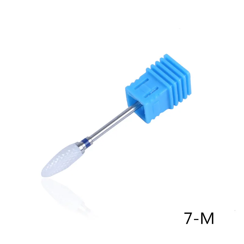 Ceramic Nail Drill Bits Manicure Machine Accessories Milling Cutter Rotary Burr Electric Nail Files Grinding Head Nail Art Tools - Цвет: 7-M