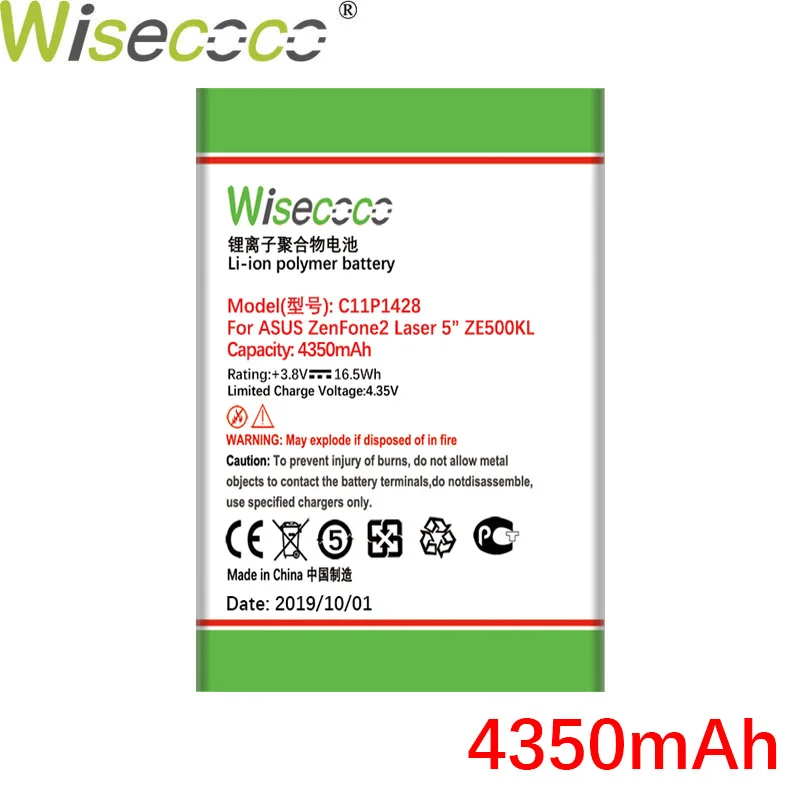 WISECOCO 4350 мАч C11P1428 батарея для ASUS ZenFone2 Laser " ZE500KL ZE500KG Z00ED телефон новейшего производства+ номер отслеживания