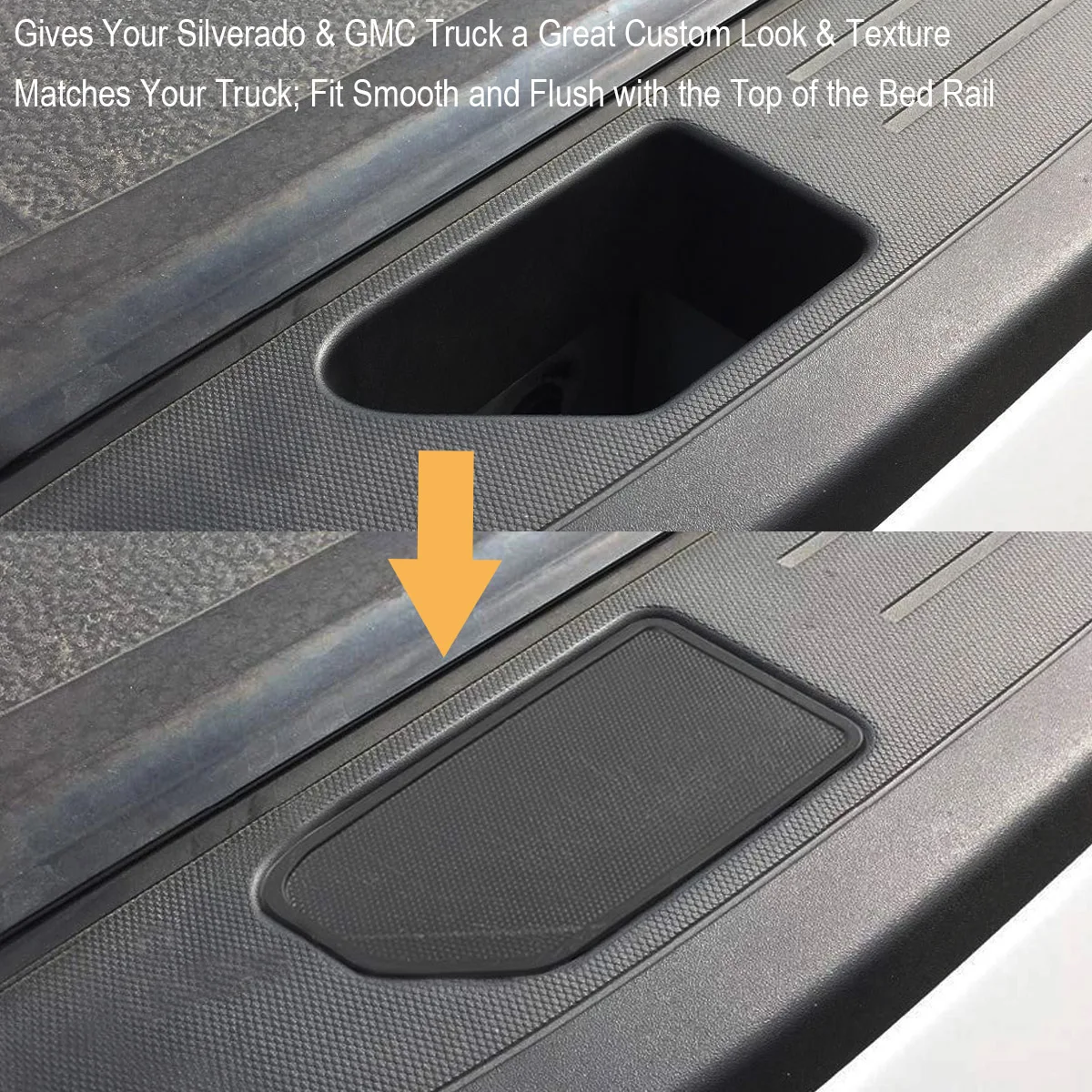 Для Chevy Silverado GMC Sierra пробки отверстий- звукоснимателя странной формы отверстия крышки тележки кровати рельса Кола карманные чехлы