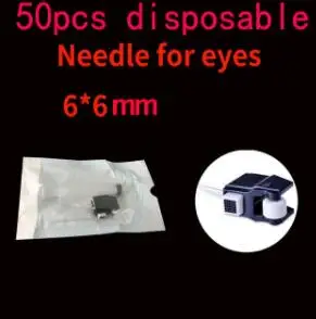 50pc eyes needles 25D шприц для инъекций ванадия, тиания, кристалла без иглы, одноразовый Фотон для восстановления кожи лица, вода для ухода за кожей - Номер модели: 50pc eyes needles