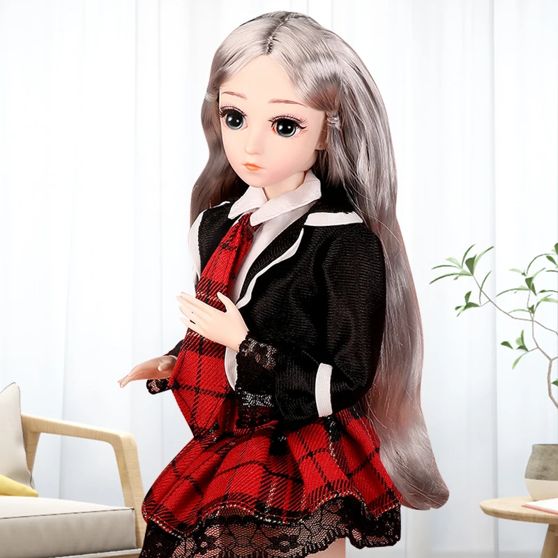 

UCanaan BJD Doll 1/4 SD 18 Ball Jointed 45CM Dolls with Clothes Outfit Shoes Wig Hair Makeup Best Gift for Girls