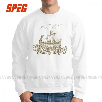 

The Vikings Are Coming Men Hoodie Novelty 100% Cotton Sweatshirts Crewneck Autumn Pullover Tops