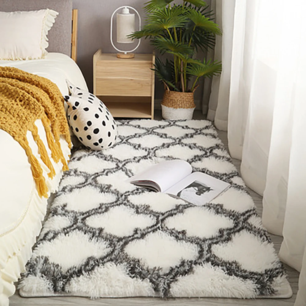 Bedroom Plush Blanket Simple Living Room Carpet Sofa Coffee Table