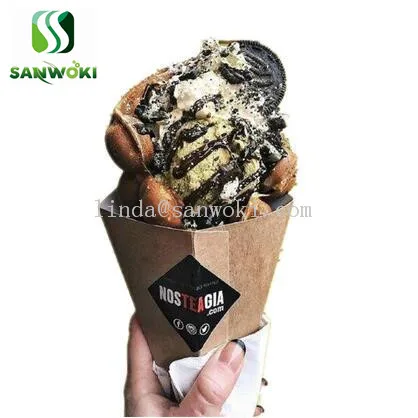 100-Pcs-Bentuk-Segitiga-Sekali-Pakai-Waffle-Kemasan-Paper-Cup-Food ...