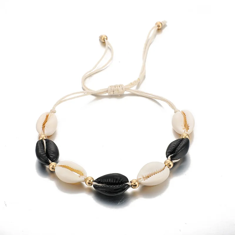 

2019 Bohemian new jewelry Fashion popular braided wire rope shell anklet female