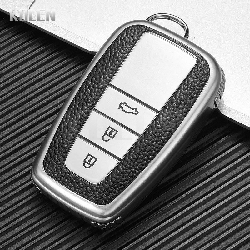 Кожаный чехол для автомобильных ключей из ТПУ чехол-брелок Toyota Prius Camry Corolla CHR C-HR RAV4