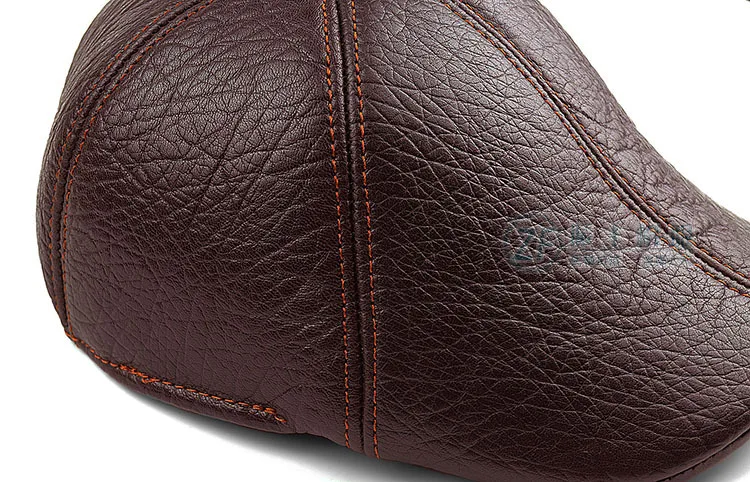 Мужская Натуральная кожа Barets теплая зимняя модная кепка Cabby Hat винтажная Кепка водителя Newsboy для мужчин наружные головные уборы