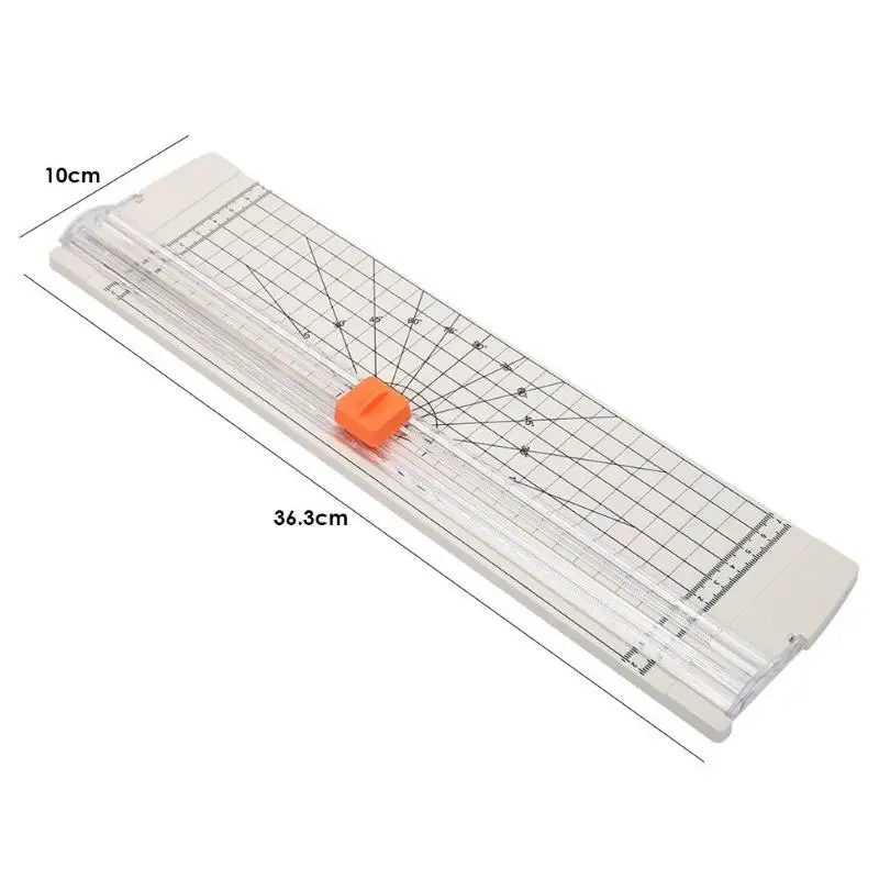 Триммер для бумаги с пластиковой основой, Портативный станок для резки бумаги А4, резак для фотографий, лезвие для скрапбукинга, инструменты для домашнего и офисного творчества - Цвет: Белый