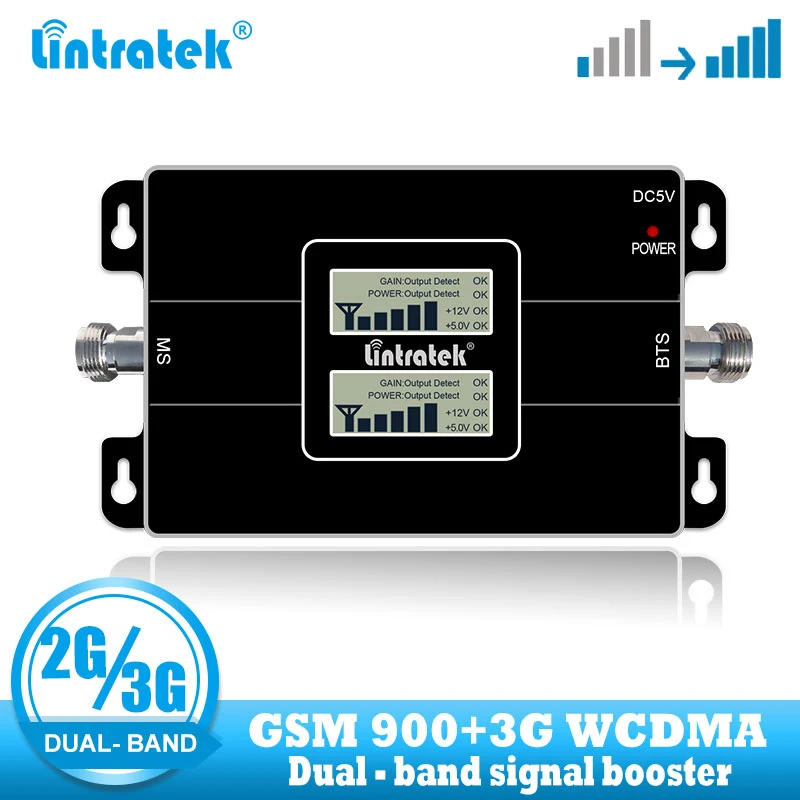 lintratek dual band 2G 3G GSM 900 signal booster