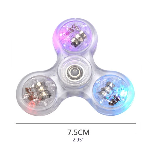 New LED Light Fidget Spinner,Rainbow Fidget Toy Light Finger Hand Spinner for Kids Adults 5