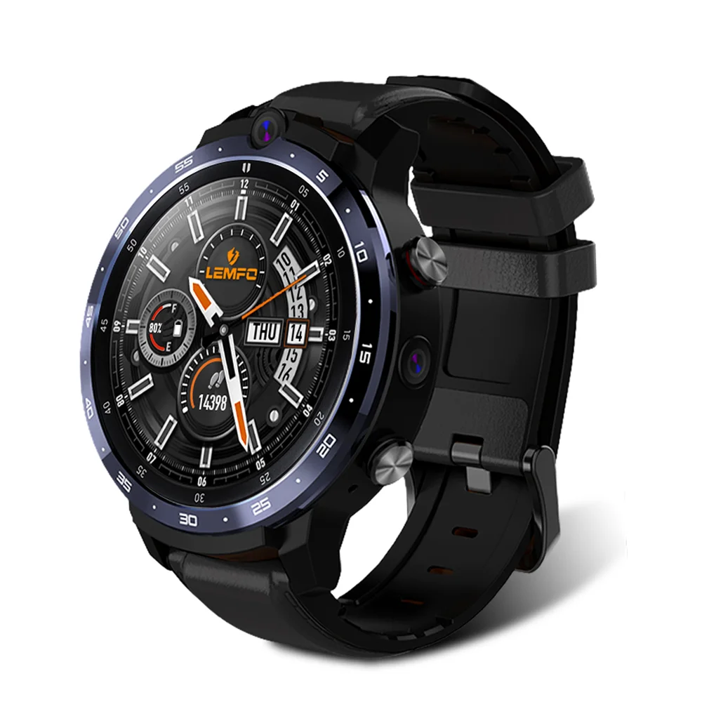 

LEMFO LEM12 Pro 4G 64G Smart Watch 4G 1.6Inch 400*400 Resolution Wireless Projection Android 10 Face ID Dual Camera LEM12pro