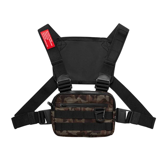 Outdoor Fashion Military Chest Bag Men Women Travel Chest Bag  Streetwear Hiking Cycling Functional Tactical Package Bullet Pack Camouflage