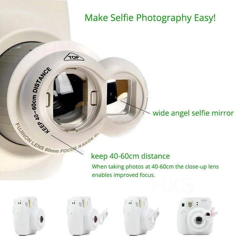 Close-up Lens with Selfie Mirror for FujiFilm Instax Mini