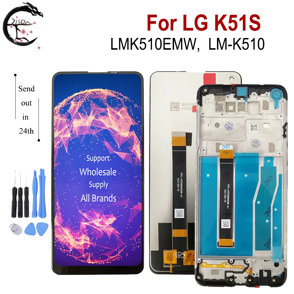 E-YIIVIIL Display LCD compatibile con LG K51S LMK510EMW LM-K510EMW Display LCD Touch Screen Display Assembly con cornice + strumenti