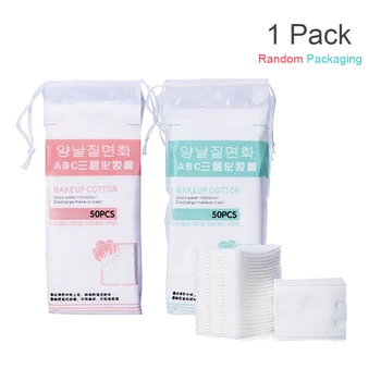 

50pcs Combed Cotton Cleansing Cotton Sandwich Pressed Cotton Pad Disposable Facial Puff Makeup Beauty Tools