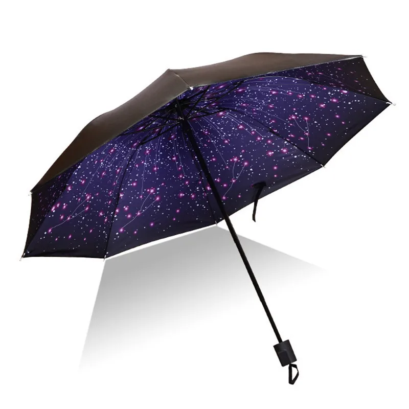 Для мужчин и женщин портативный зонт от солнца и дождя Вишневый цветочный узор УФ Защита Ветрозащитный Складной Компактный зонты для путешествий на открытом воздухе - Цвет: G