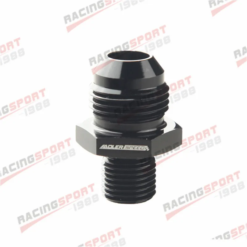 Aluminum BSP Straight Fitting Adapter AN4 AN6 AN8 AN10 AN12 To 1/8" 1/4" 3/8" 1/2" 3/4" ADLER SPEED Black