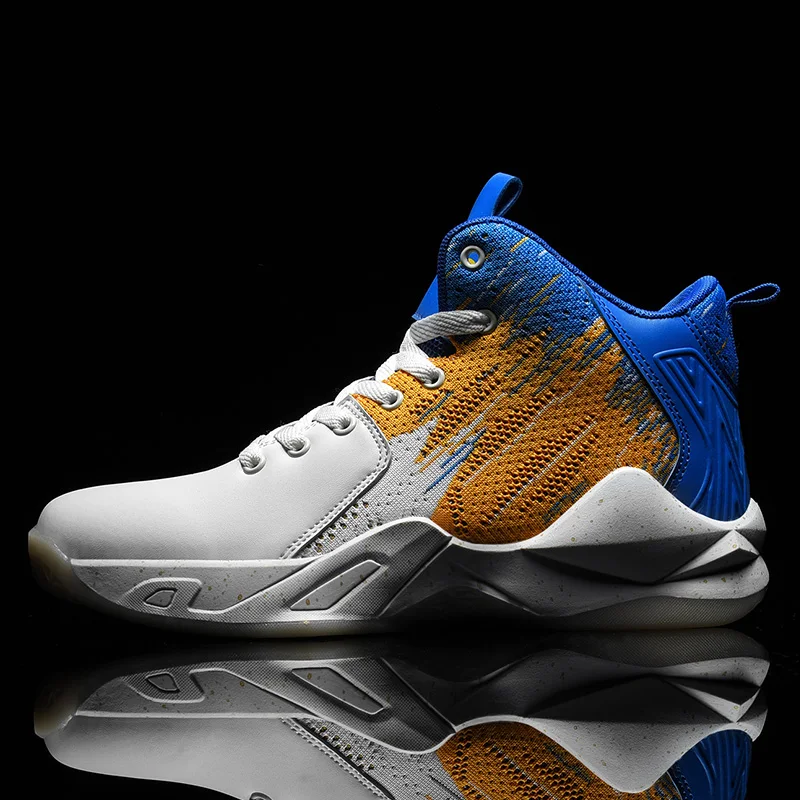 Мужская амортизирующая Баскетбольная обувь Flywire Мужские дышащие Ретро
