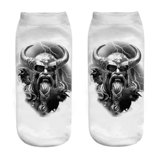 Novidade verão primavera legal meias viking símbolo 3d impressas meias estilo hip hop aventuras meias unissex