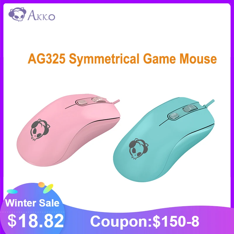 

Original AKKO AG325 Symmetrical Game Mouse 6 Keys 5000DPI PMW3325 Chip Omron Micro Motion Novelty Gaming Mice Support Program