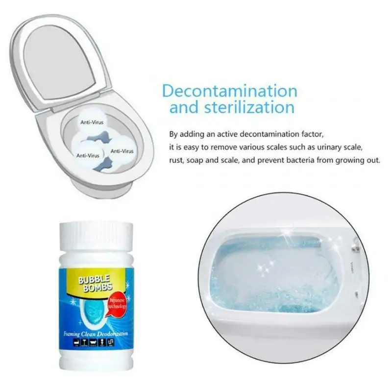 100 г Универсальный Быстрый вспенивающий очиститель для унитаза Мощный