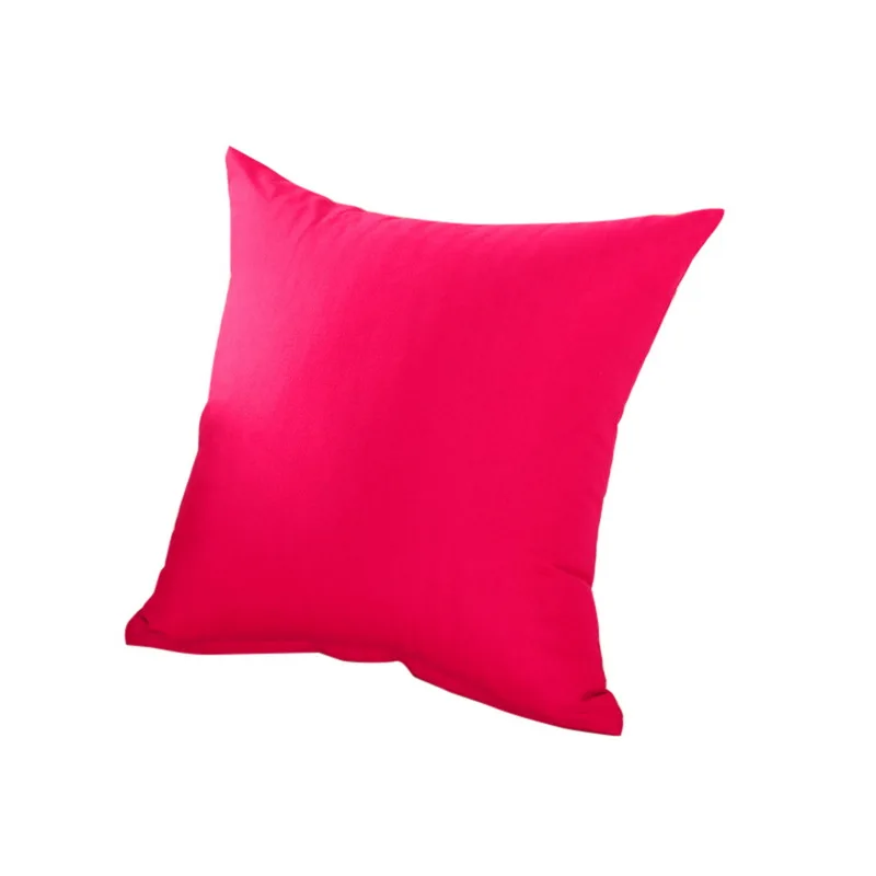 rose red 1/5 шт., яркий однотонный чехол для подушки, декоративная наволочка для дивана и автомобиля, 40x40 см, чехол для подушки, новинка - Цвет: rose red