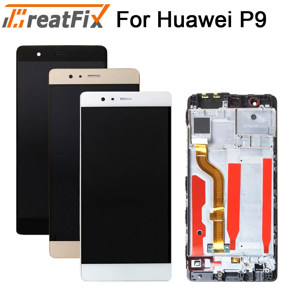 

5.2'' For Hua Wei P9 EVA-L09 L19 L29 LCD Display With Touch Screen Digitizer Assembly with frame free shipping EVA-L19 lcd
