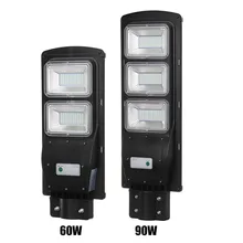 60 Вт 90 Вт светодиодный IP67 Солнечный уличный световой радар с PIR датчиком движения Наружное освещение Настенные светильники Солнечный пейзаж садовые огни