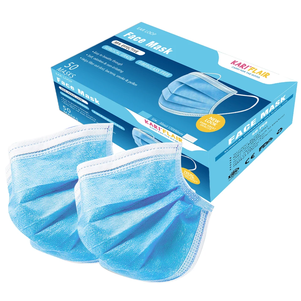 

New Disposable Mouth Filter Mask 3-layers Nonwoven Cloth Skin-friendly Gasket Mask for Unisex Dust-proof Nose Mask KF94 3000pcs