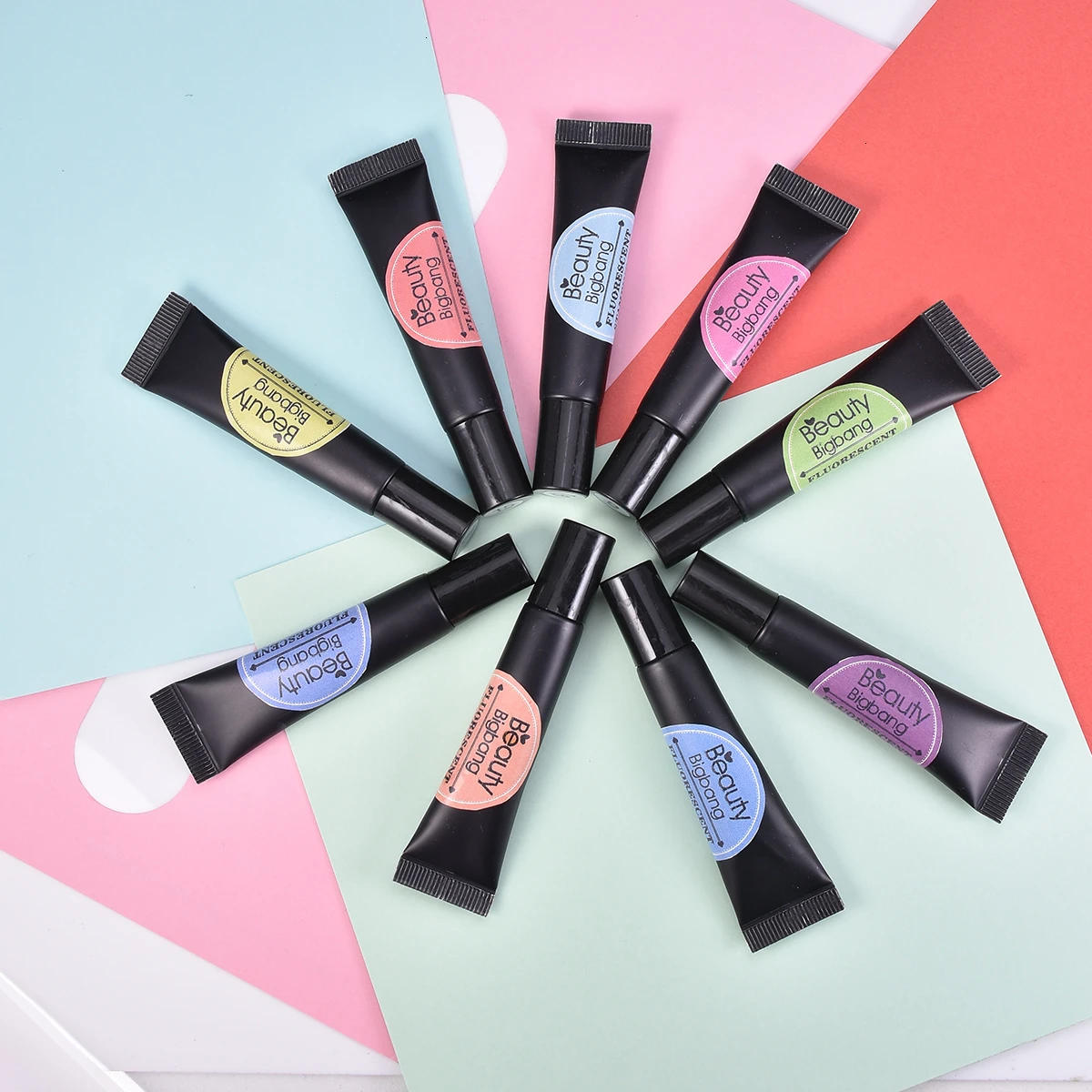 

BEAUTYBIGBANG Colorful 8ML Fluorescent Nail Polish Neon Stamping Lacquer Gel Soak Off UV Gel Varnish Stamp Nail Art Decoration