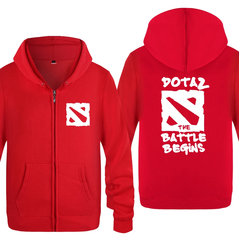 Битва начинается Dota Dota2 игровые худи мужские мужские флисовые кардиганы на молнии толстовки с капюшоном - Цвет: HOY BAT