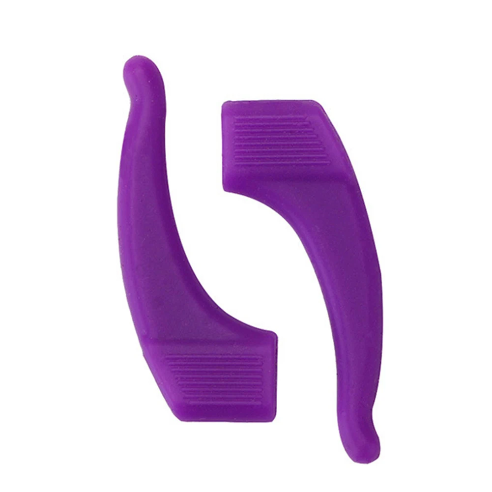 Purple Противоскользящий ушной крючок для очков, аксессуары для очков, очки для глаз, силиконовый захват, держатель для очков, держатель для очков - Color: Purple
