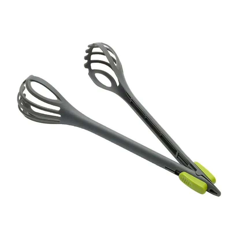 

2pcs Dual-purpose Egg Beater Food Serving Tongs Nylon Eggbeater Manual Blender Kitchen Tools