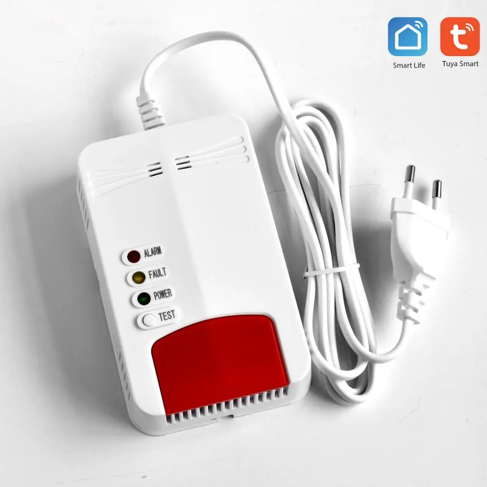 Tuya WIFI датчик утечки газа сигнализация детектор пожарной безопасности со звуковым сигналом приложение уведомление толчка Tuya приложение дис... Tuya WIFI датчик утечки газа сигнализация детектор пожарной безопасности со звуковым сигналом приложение уведомление толчка Tuya приложение дис...