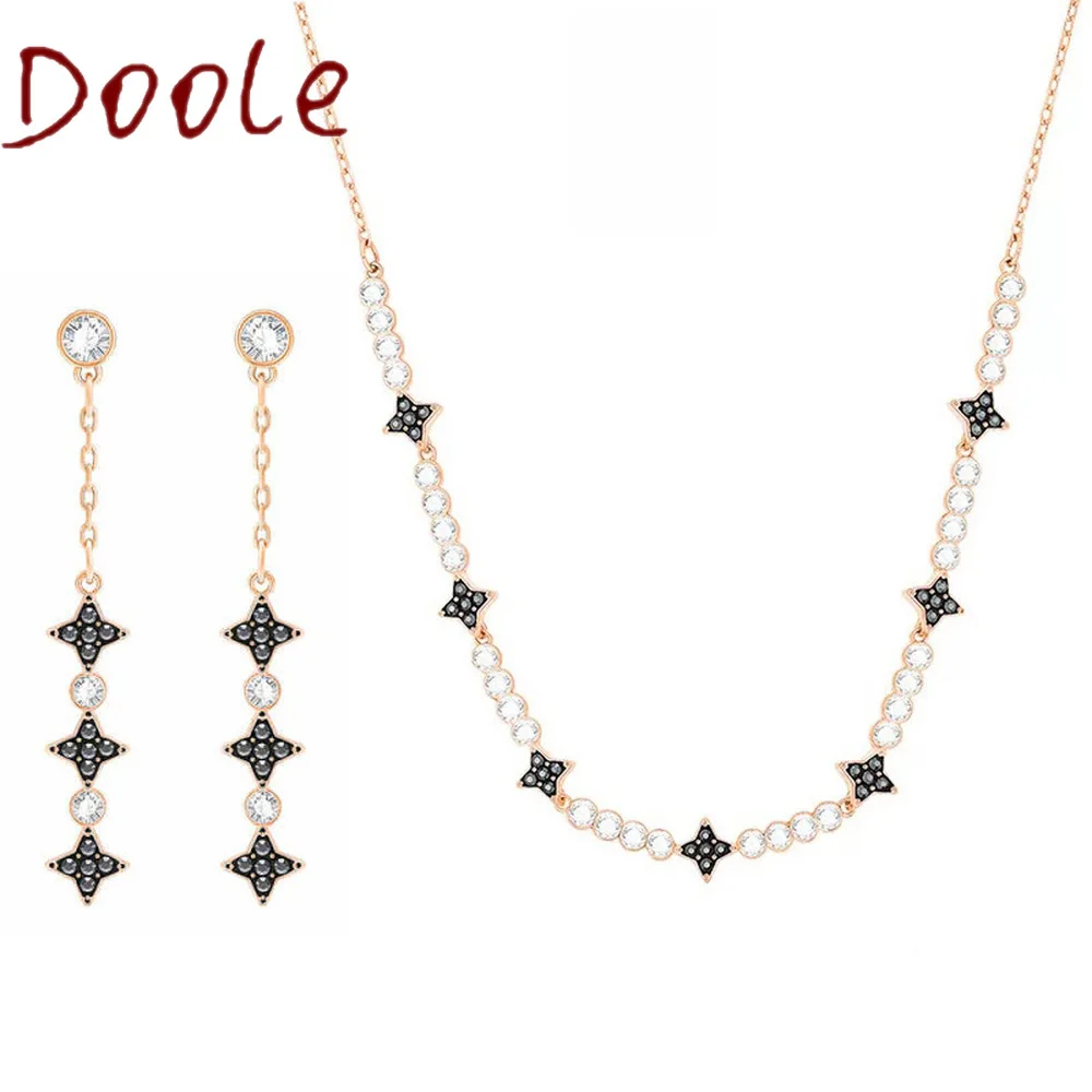 

2020 Fashion Jewelry High Quality SWA Charm Star Pendant Geometric Star Symbol Ladies Clavicle Chain Necklace Jewelry