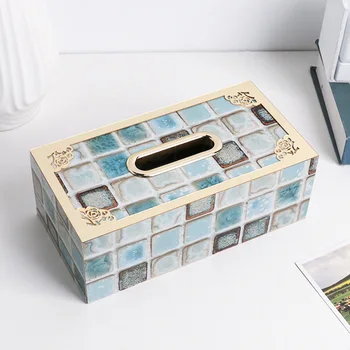 

Home Decoration Living Room Toliet Towel Dispenser Nordic Style Car Rectangular Simple Tissue Box Wooden Napkin Holder Container